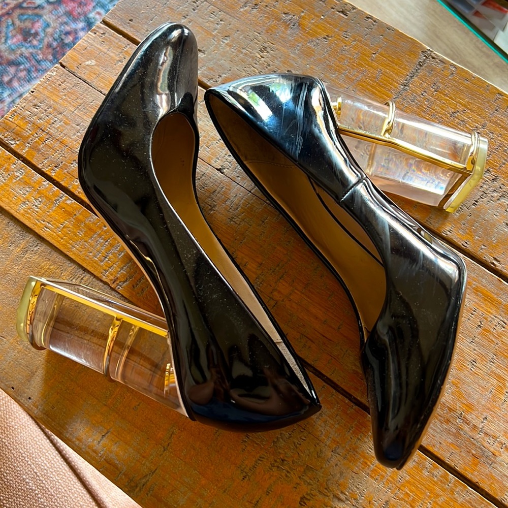 Zara women clear heels pumps